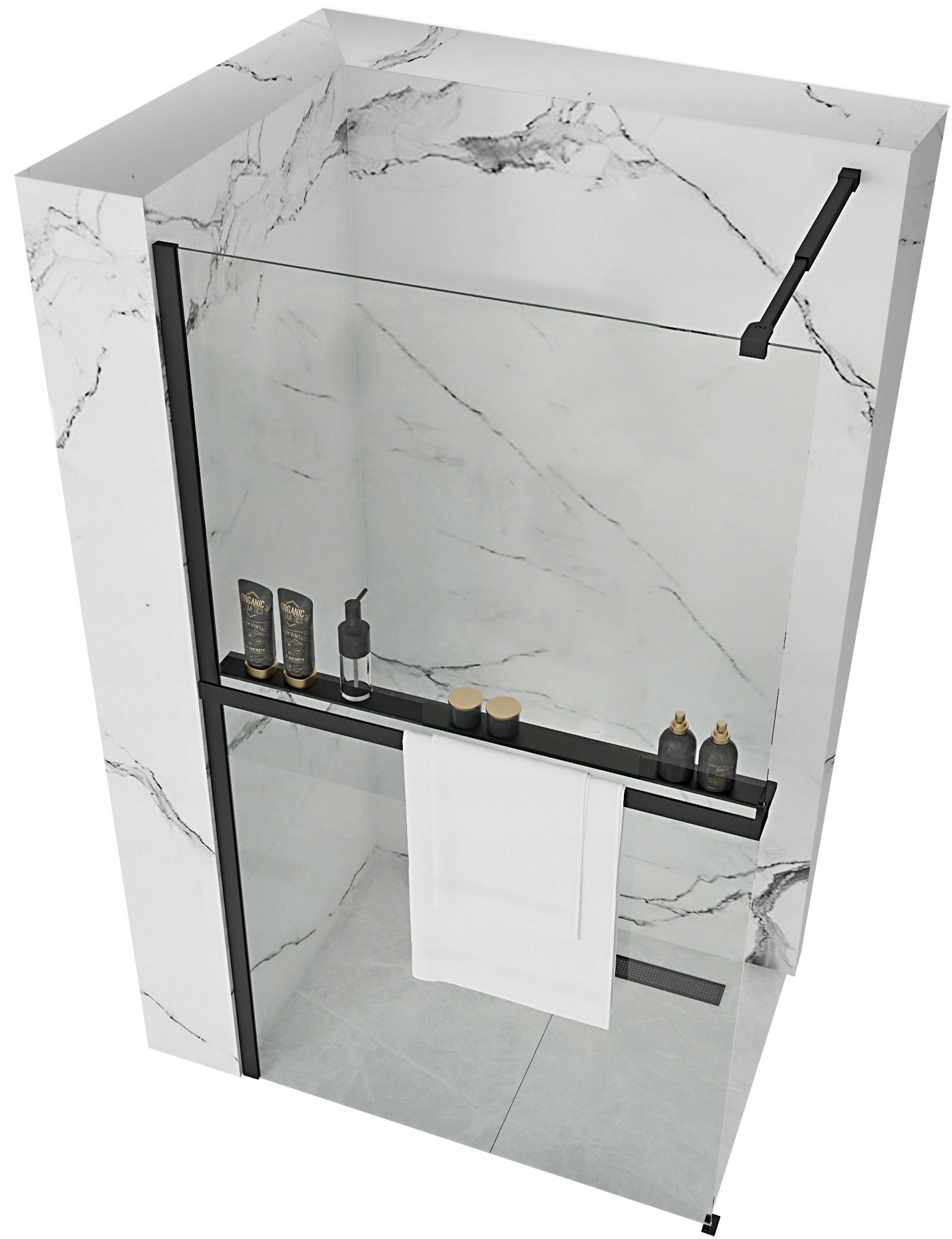 Sprchová zástena - Furo Black DWD 140x200 RADAWAY SPORIGHT Dvere