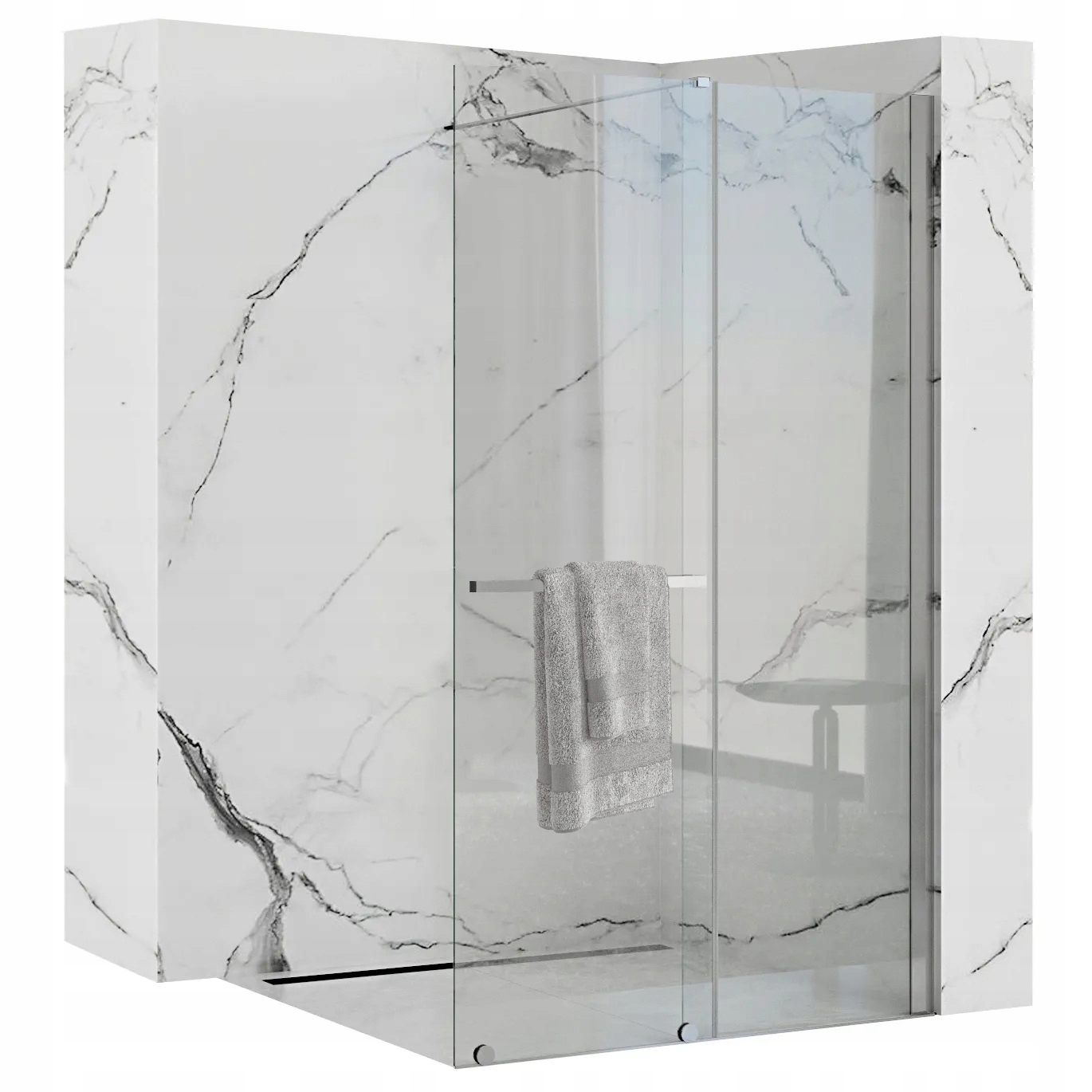 Sprchová zástena - NES Black Walk-in II 90x200 RADAWAY CABER