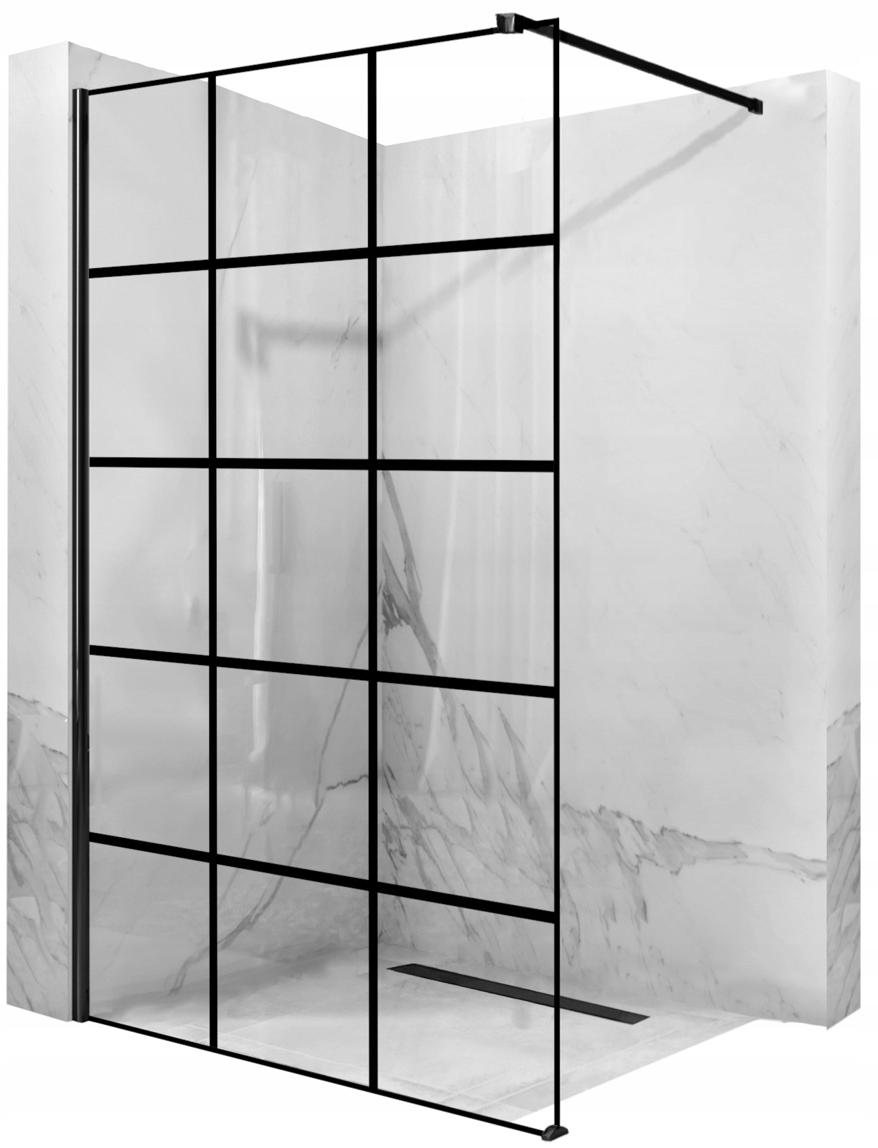 Sprchová zástena - BLER-1 BLACK NANO 100X195 Rea Shower Wall