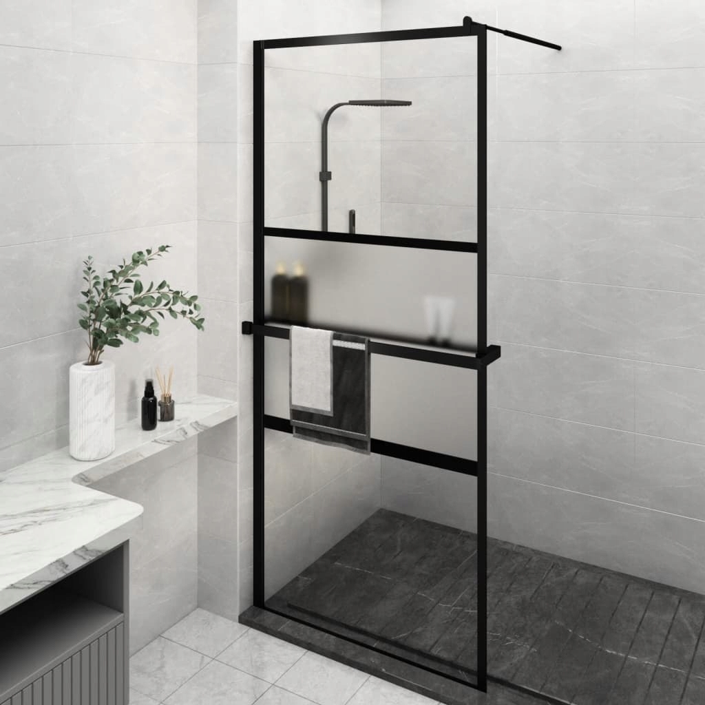 Sprchová zástena - Nové trendové dvere Soleo Black 100x195 D-0212A