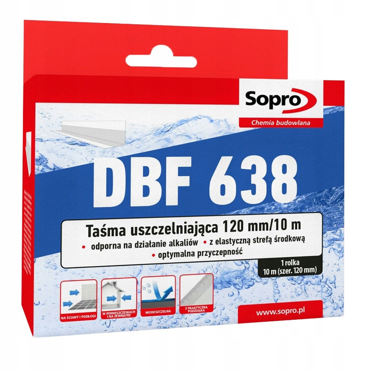 SOPRO TEALNÁ TAPE DBF 638 120 mm 10 m