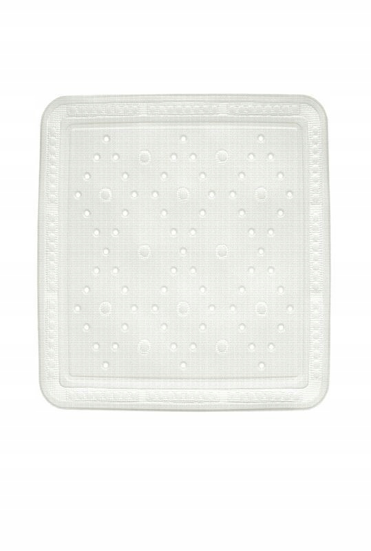 Protišmyková kúpeľňová podložka - Splaszka PVC PVC Bílá 55x55cm krtek