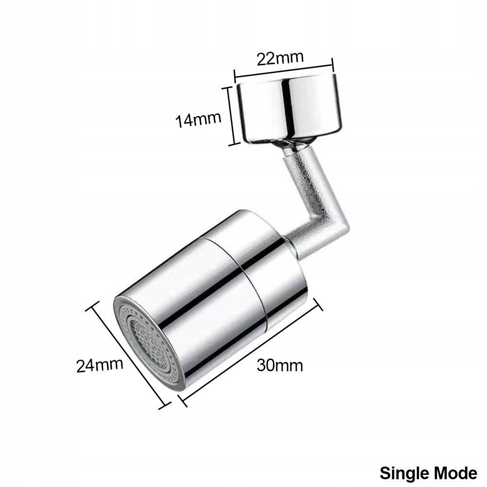 Kuchynská, drezová batéria - Striebro 720 stupňov Universal Tap Outrator