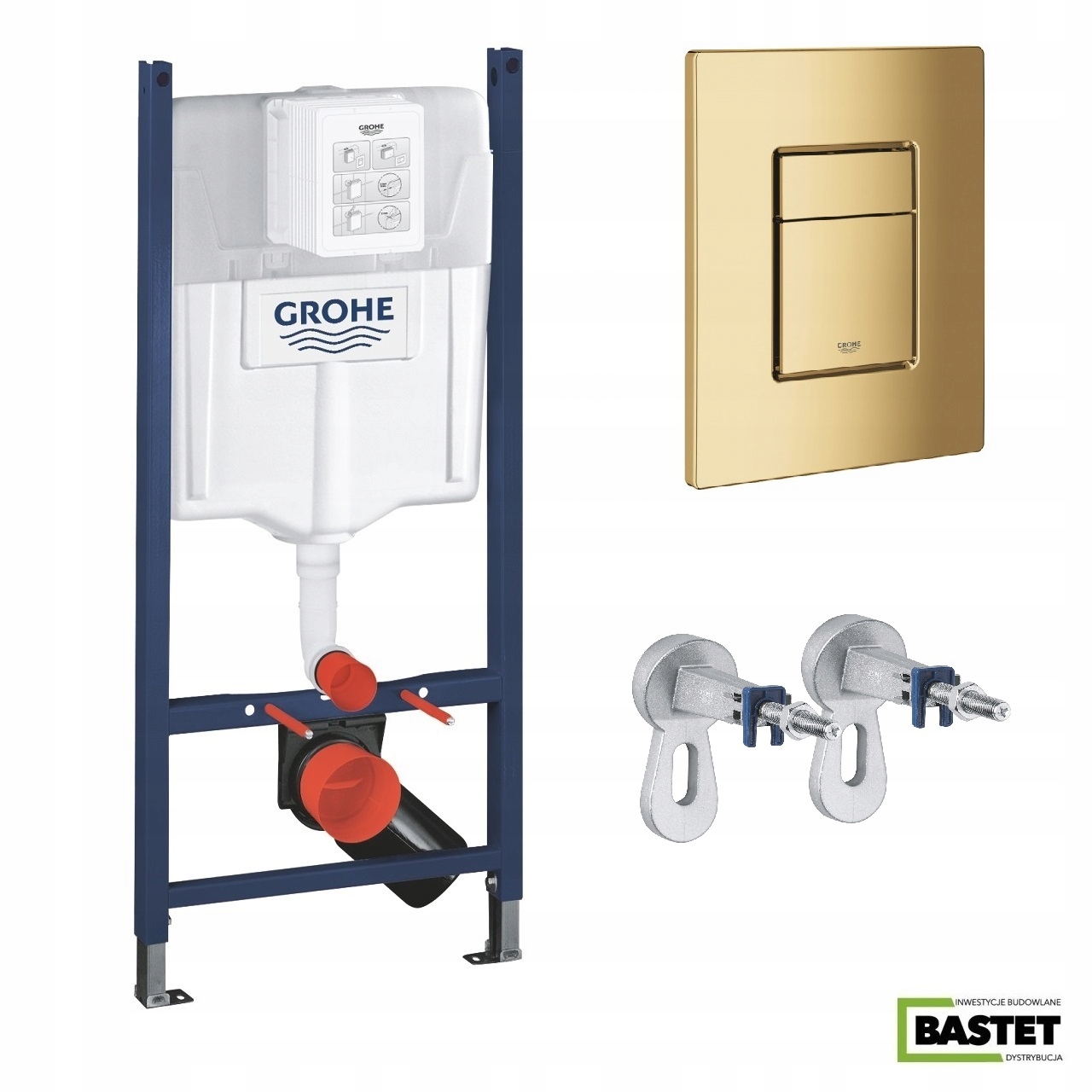 Splachovacie WC tlačítko -  Grohe SL + Grohe Gole Ground Button 38732GL0