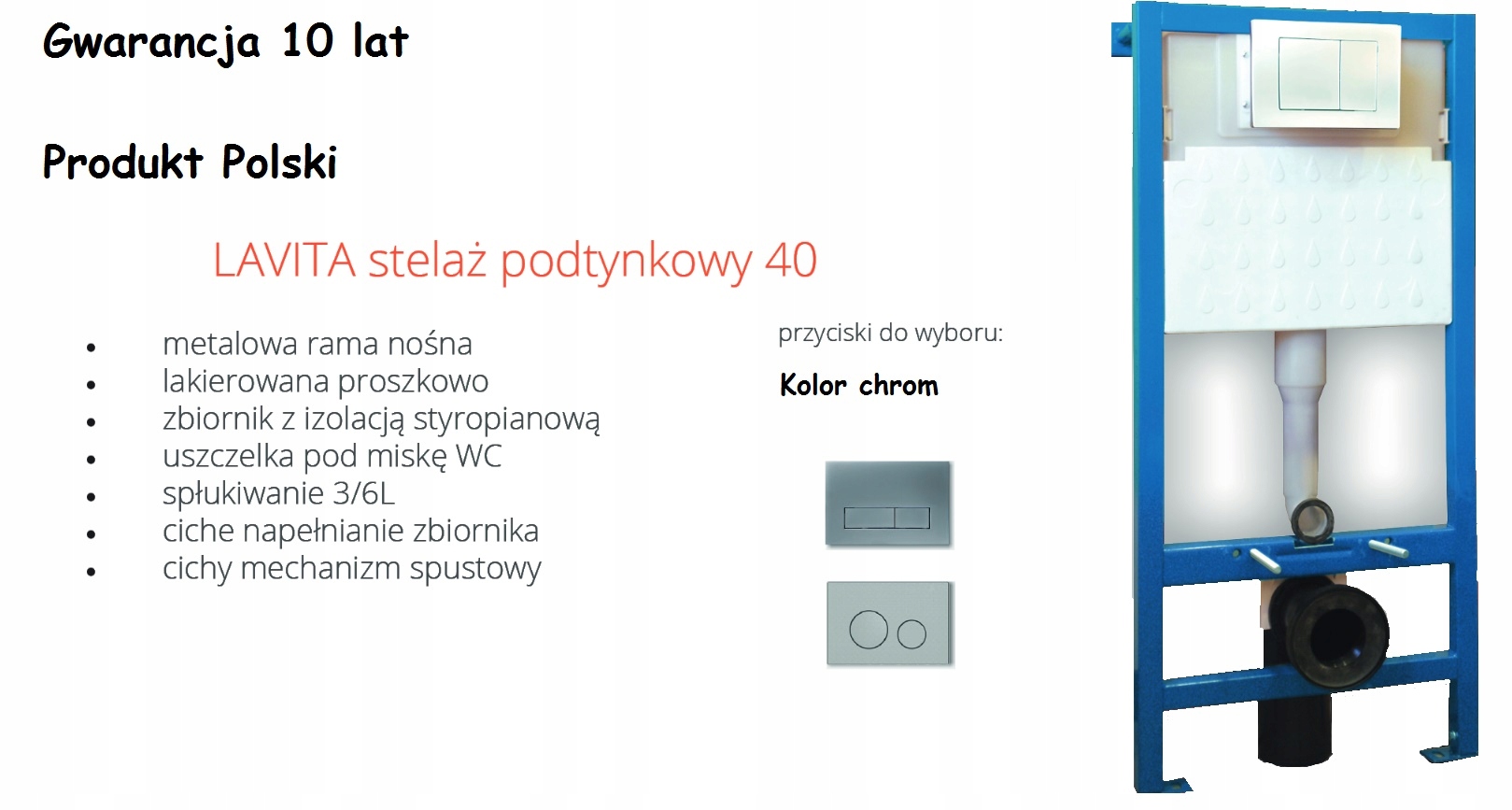 Podomietkový WC modul - WC Lavita Frame 3in1 10 rokov poľskej záruky Prod.