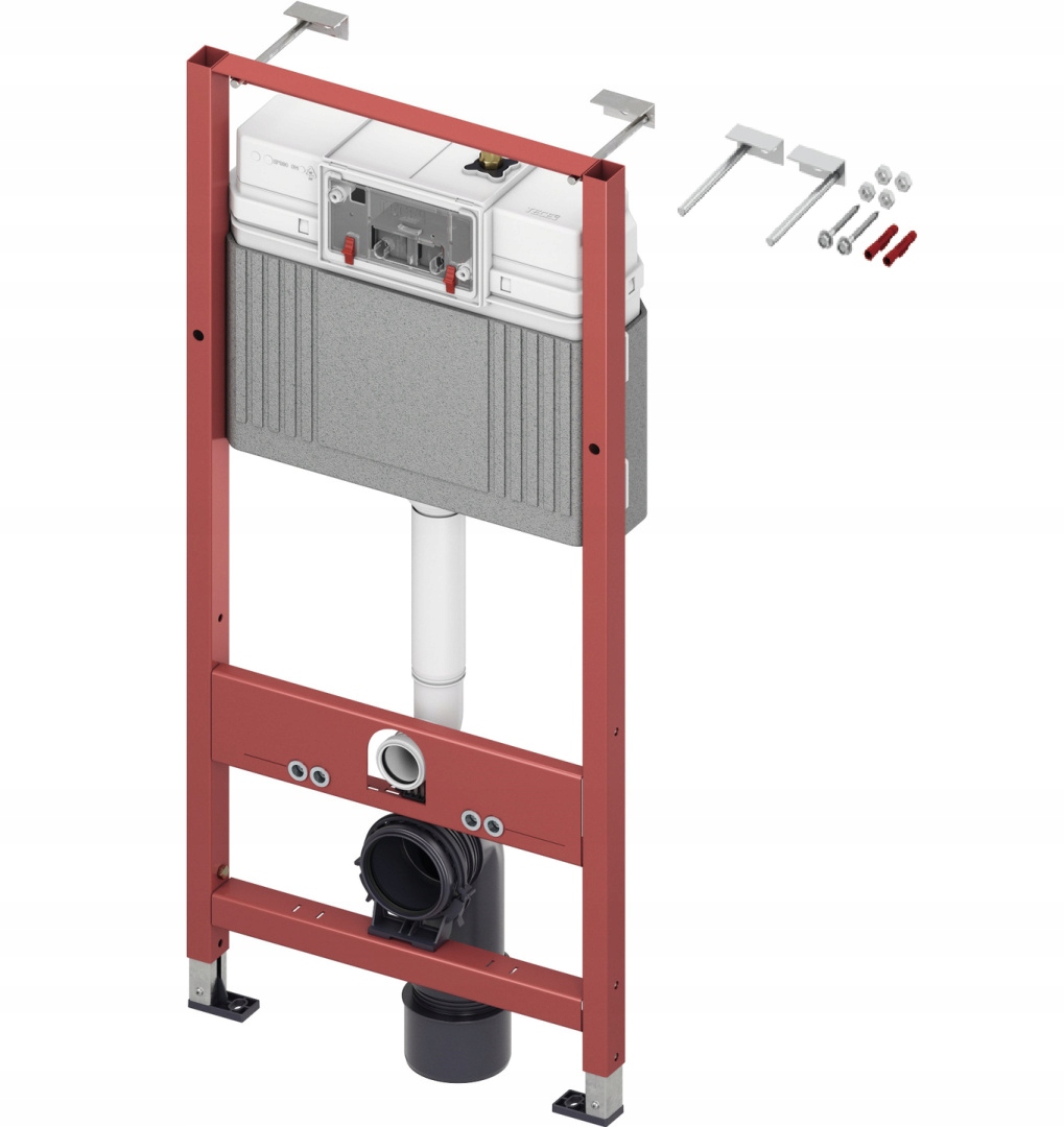 Podomietkový WC modul -  Frame WC + Flush -Mountované zátvorky TECE BASE 9400407