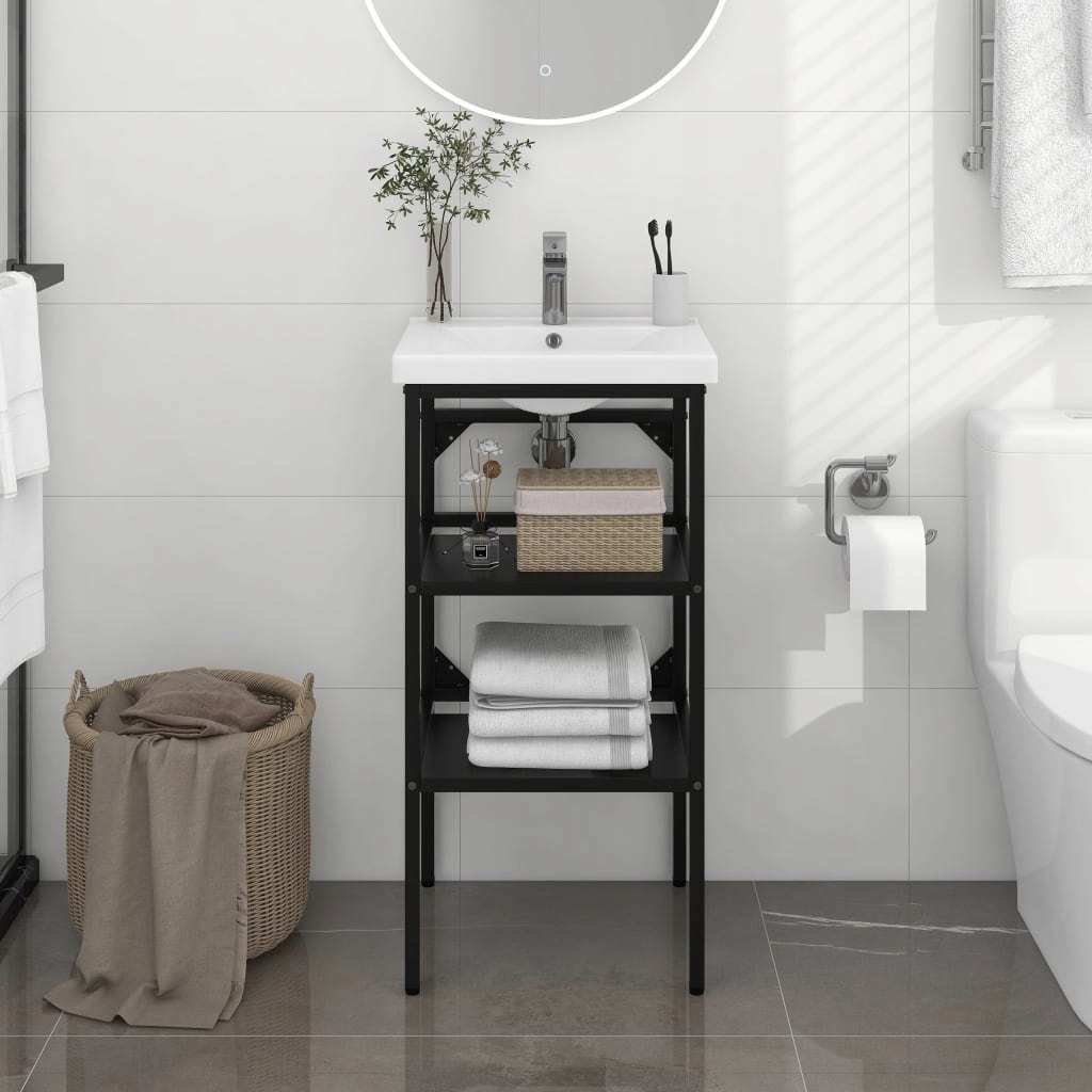 Podomietkový WC modul - Rám čiernej nádrže 40x38x83cm železo