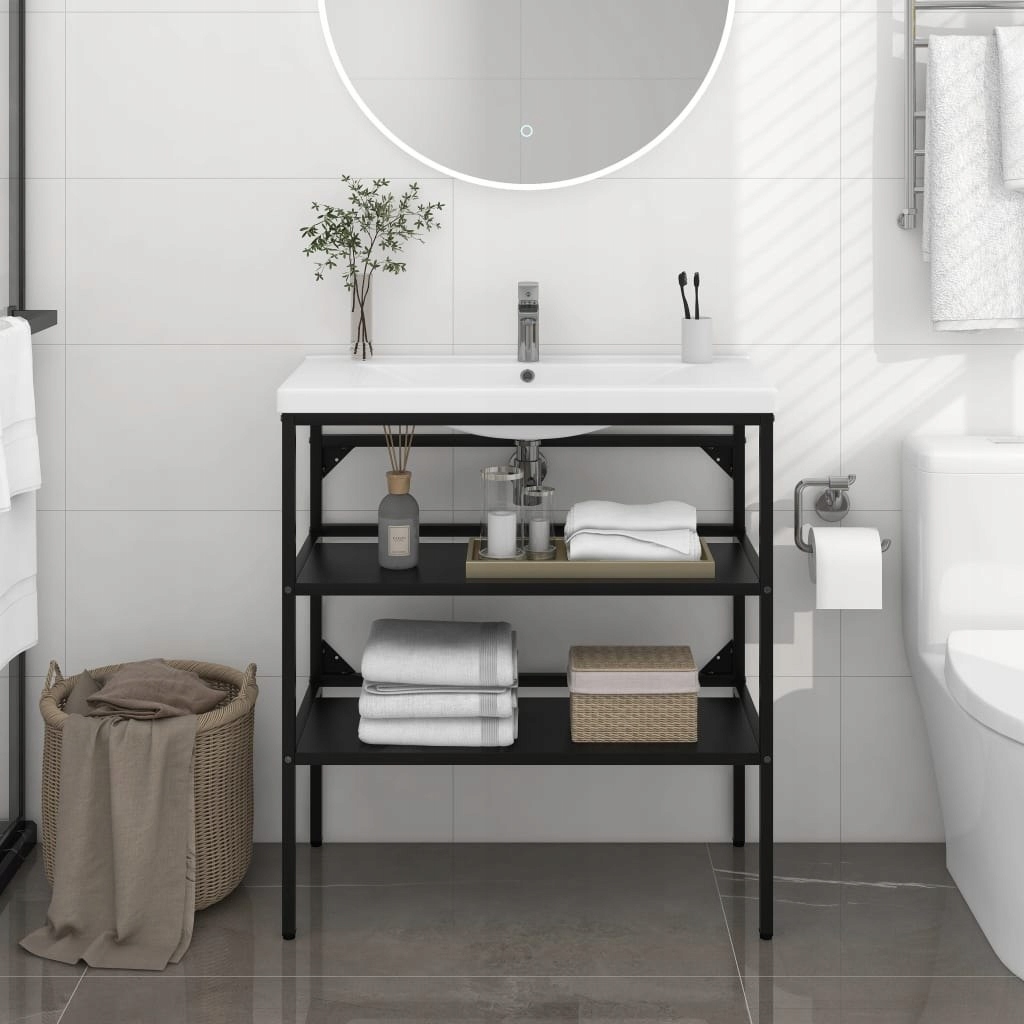 Podomietkový WC modul - Rám čiernej nádrže 79x38x83cm železo
