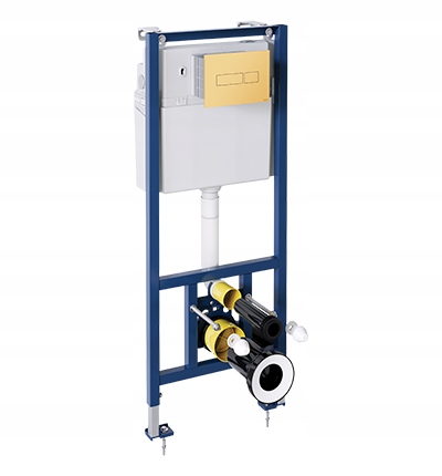 Skrytý WC rám 112-132 X45 cm 3 l / 6l, GOLD