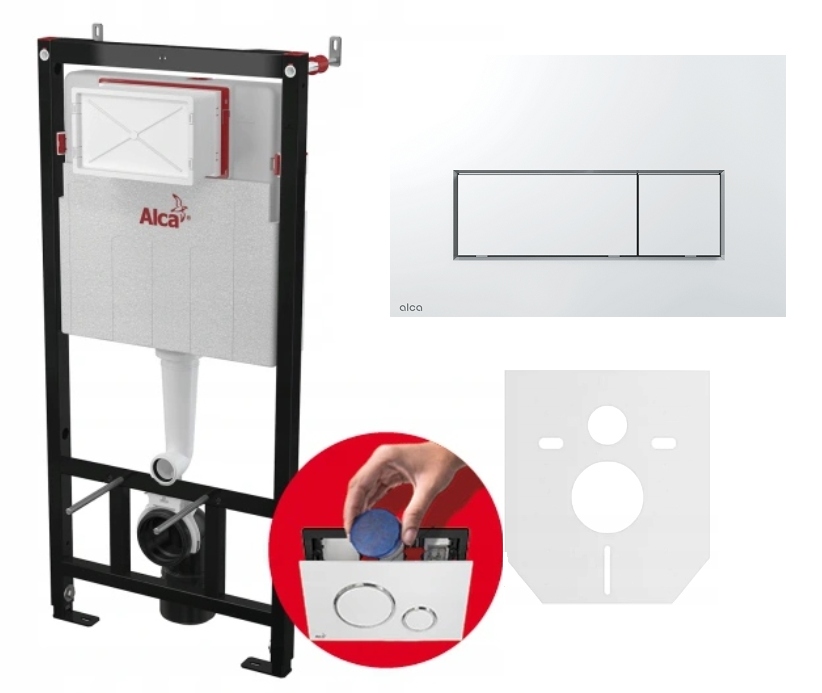 Podomietkový WC modul - Elcaplast toaleta toalety+gombík
