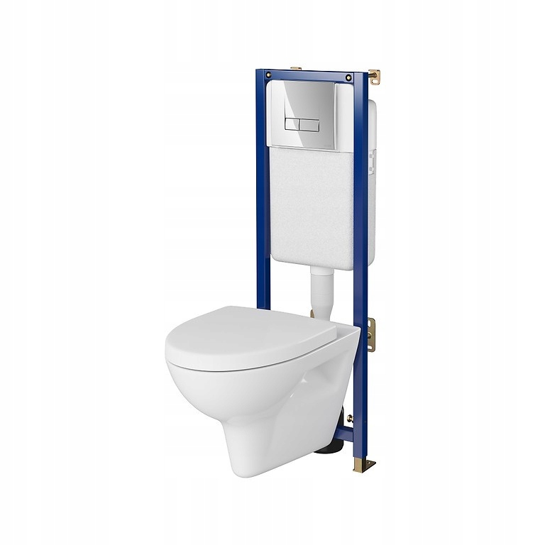 Podomietkový WC modul - Skrytý rám s miskou Parva, doska Cersanit