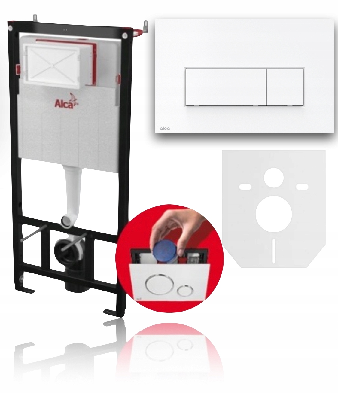 Podomietkový WC modul -  WC set geb alcaplast biely lesk