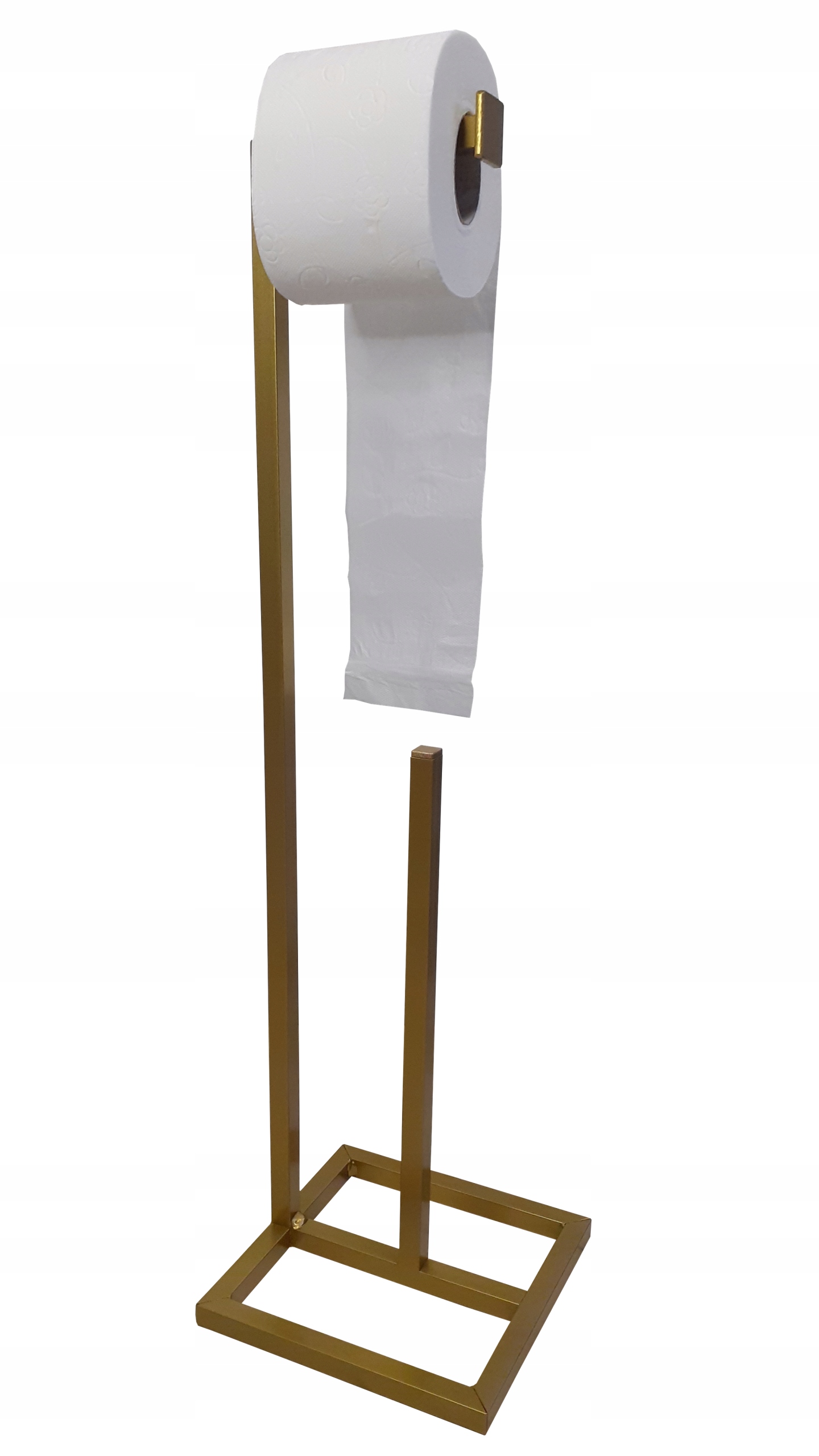 Držiak na toaletný papier - Zlatý stojan na toaletný papier s podkrovím 70 cm