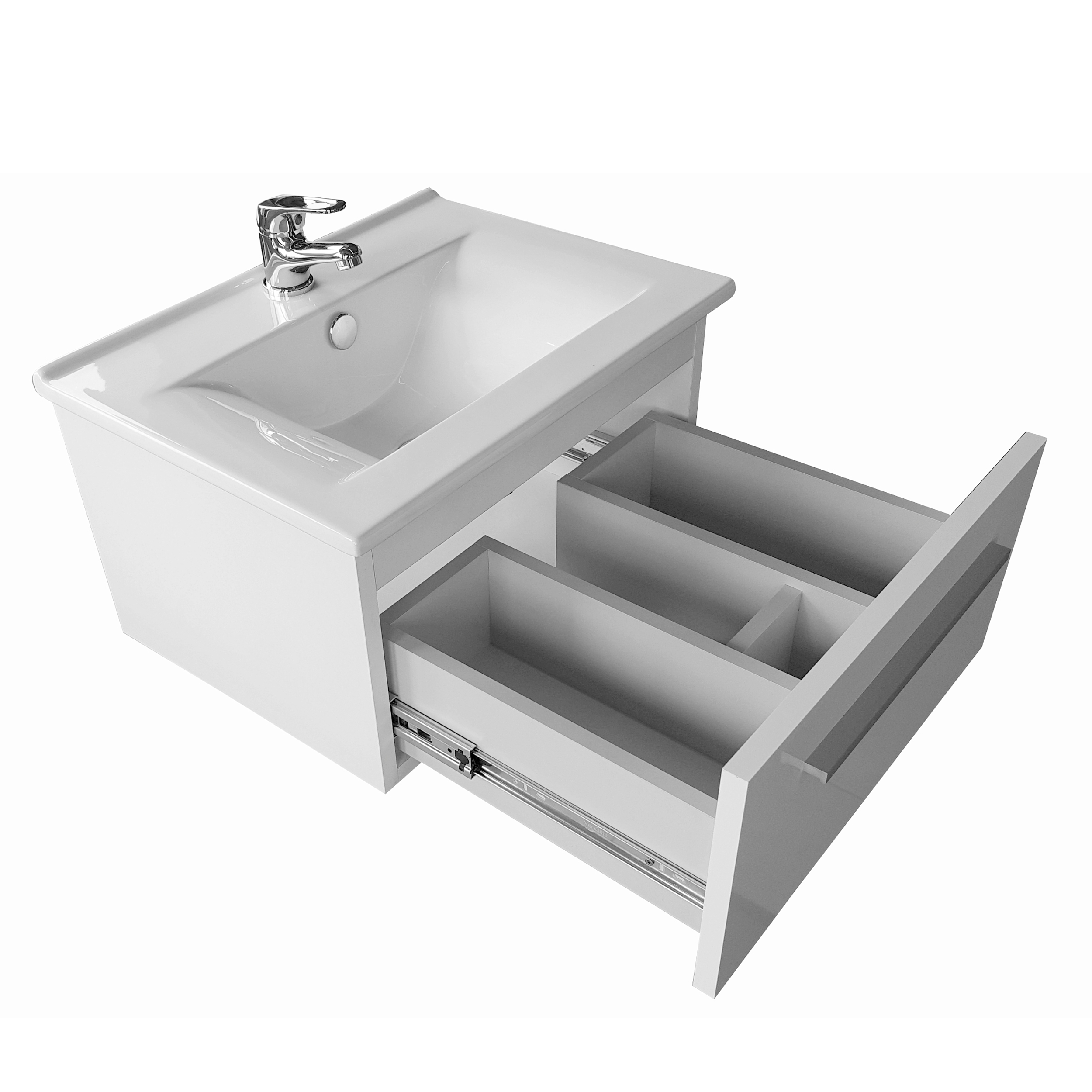 Kúpelňová skrinka - V kúpeľni je umývadlo so skriňou 50 DRAWER Gloss