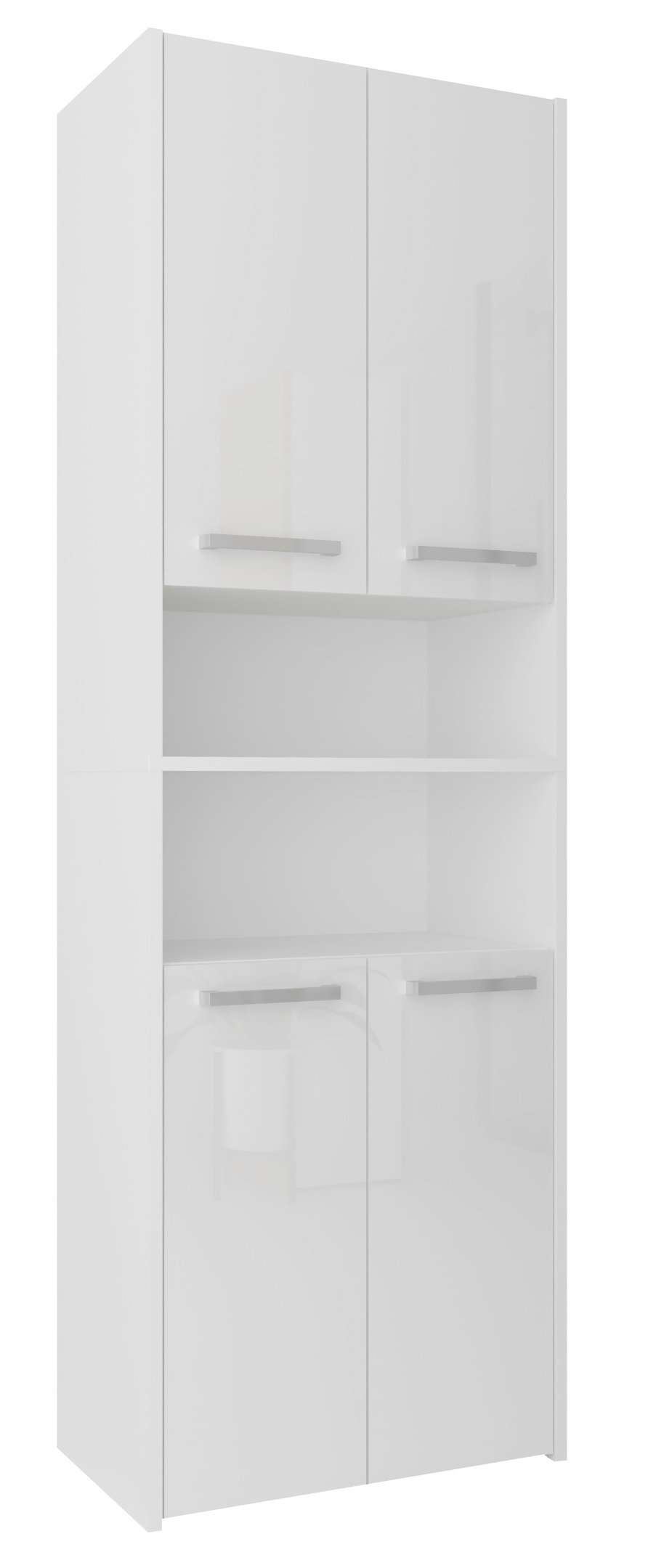 Kúpelňová skrinka - Kúpeľňová skrinka 60 cm biela lesklá
