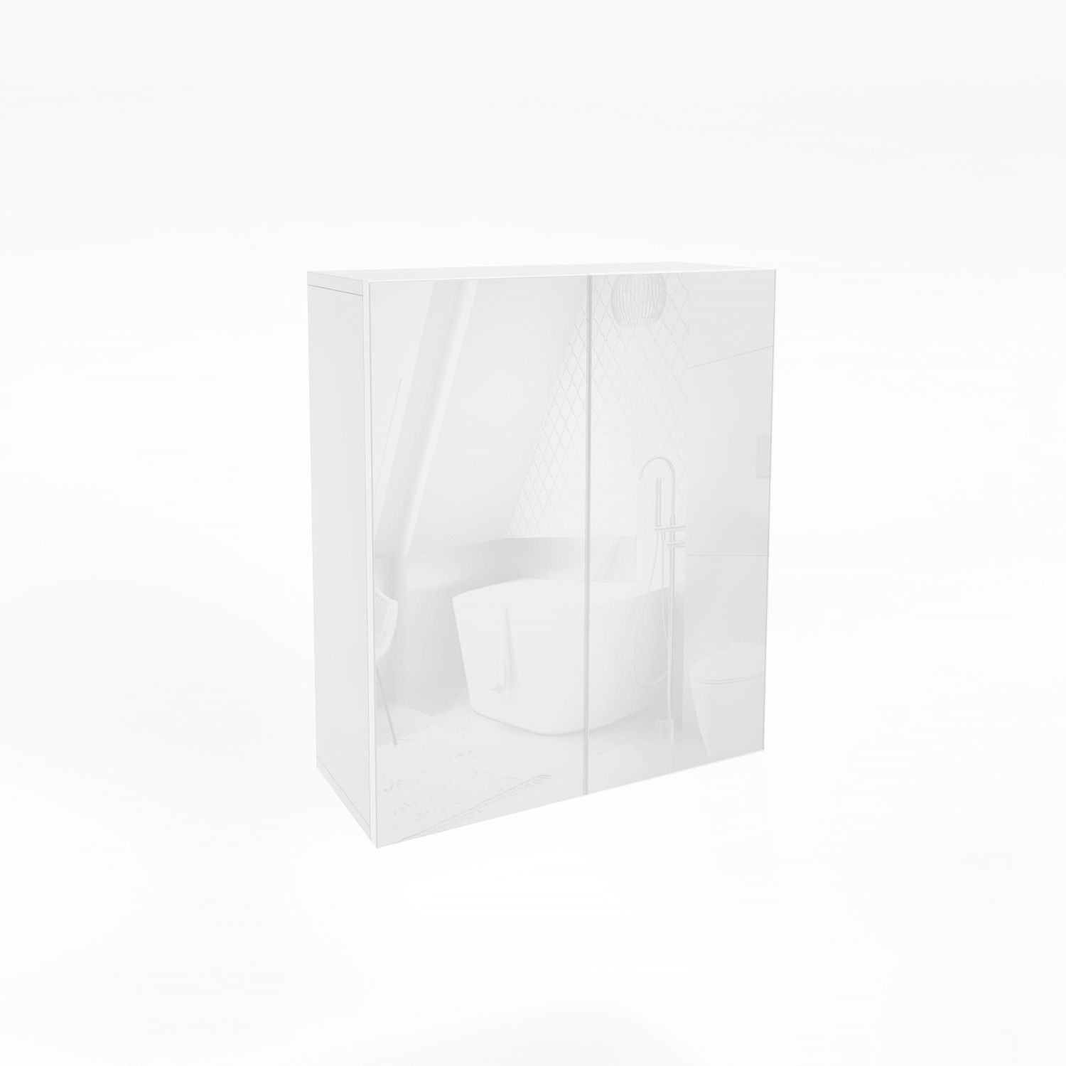 Kúpelňová skrinka - Kredenc W6 b.połysk hĺbka bez úchytiek 30cm