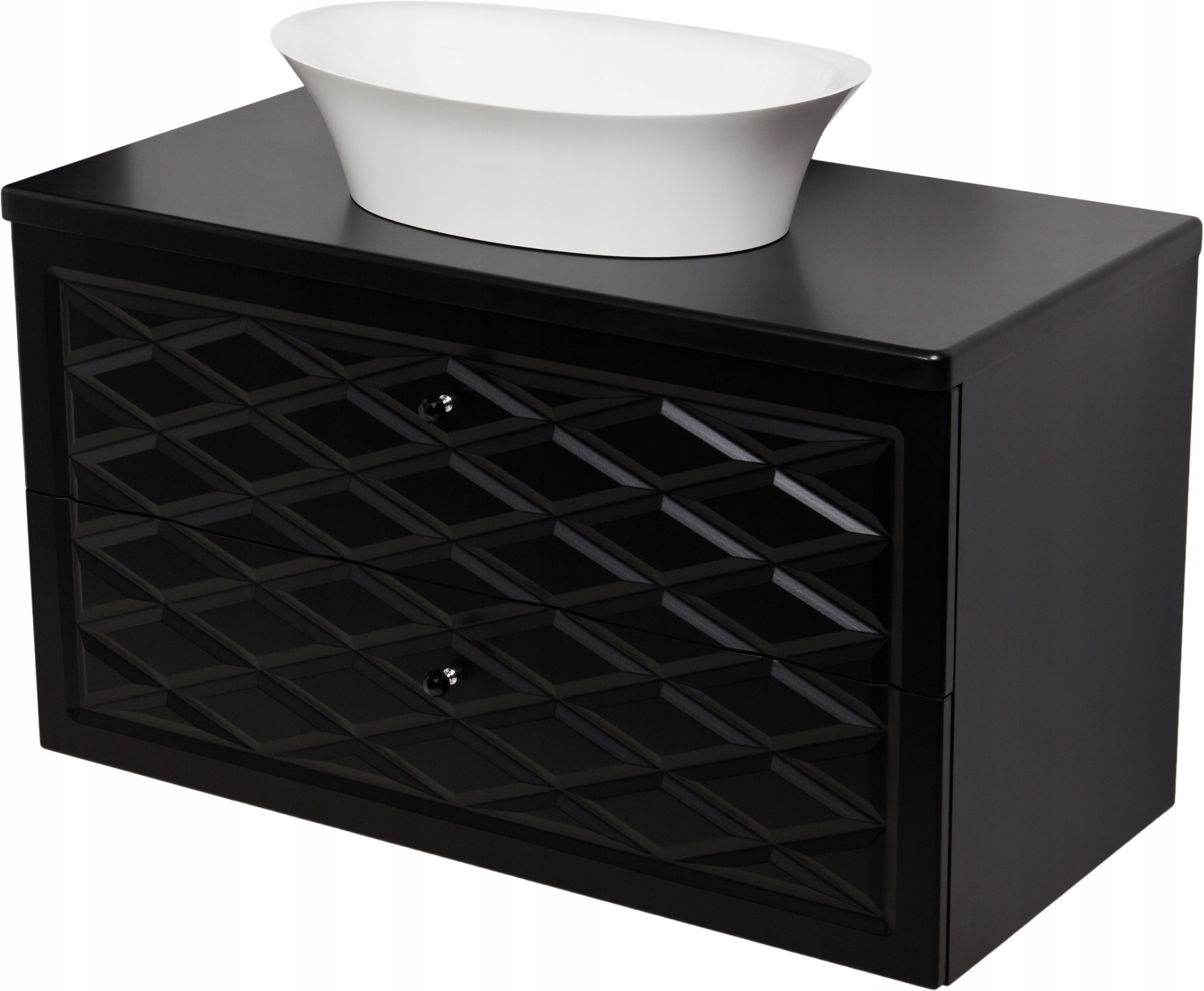 Kúpelňová skrinka - Skriňa elegantné čierne COBRA 100