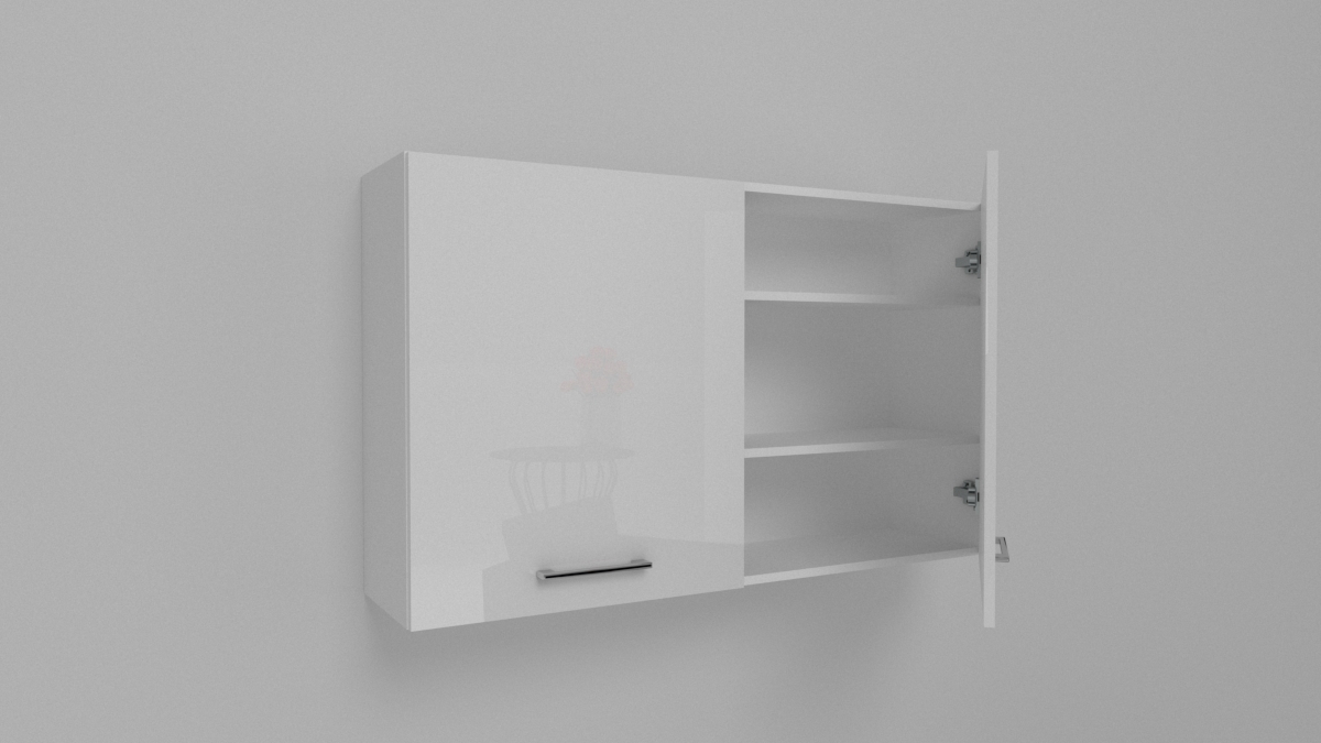 Kúpelňová skrinka - W12 závesné skrinky 120 cm biela lesklá