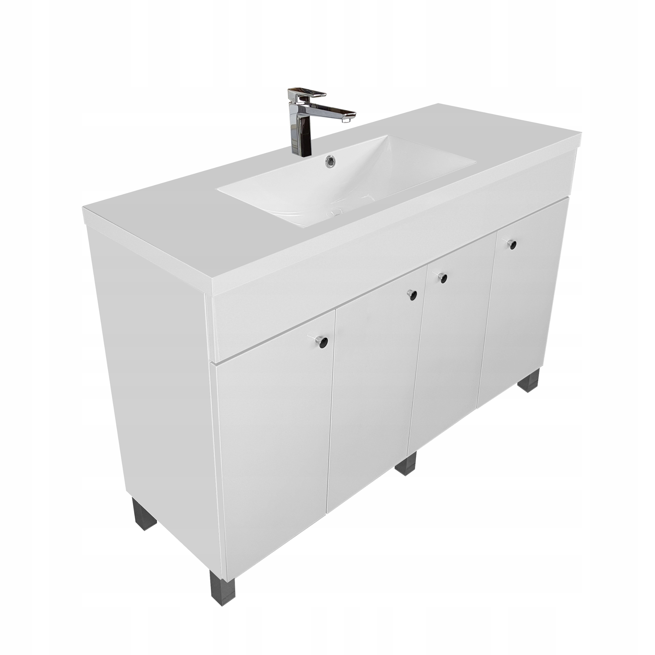 Kúpelňová skrinka - Skriňa s umývadlom 120cm High Gloss Shipping 24h!