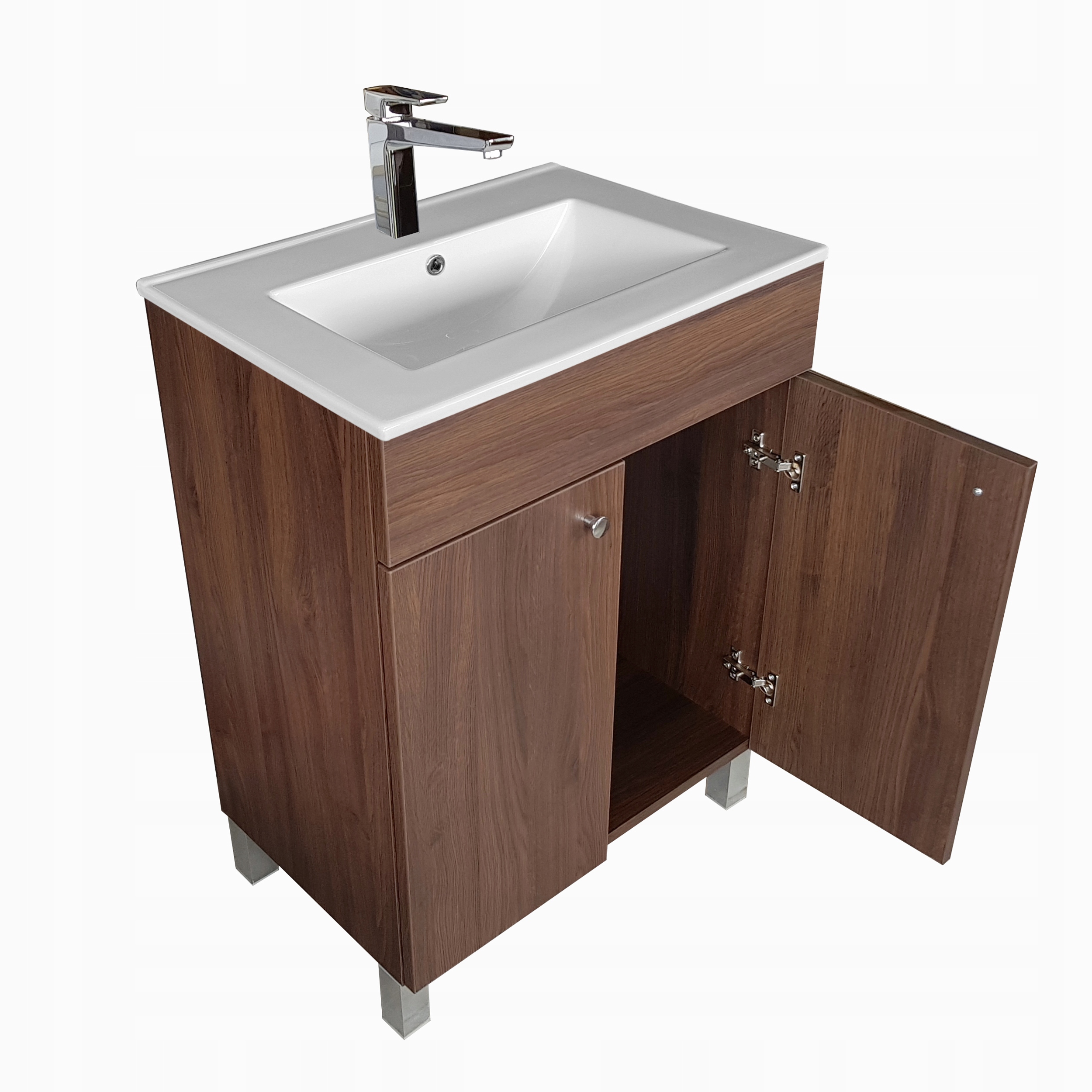 Kúpelňová skrinka - Keramické umývadlom skrinka 60cm Stálym Oak