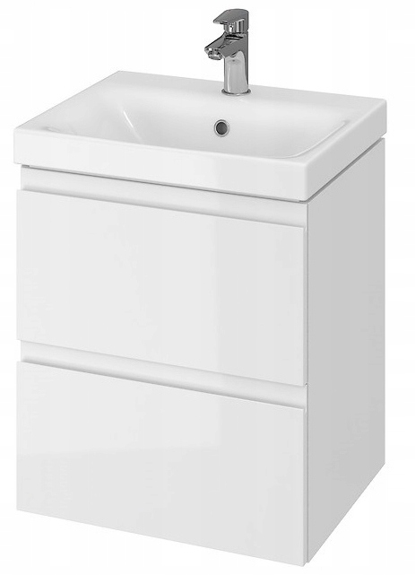 Kúpelňová skrinka - Skriňa s umývadlom 50x40 biely gloss Slim Cersanit