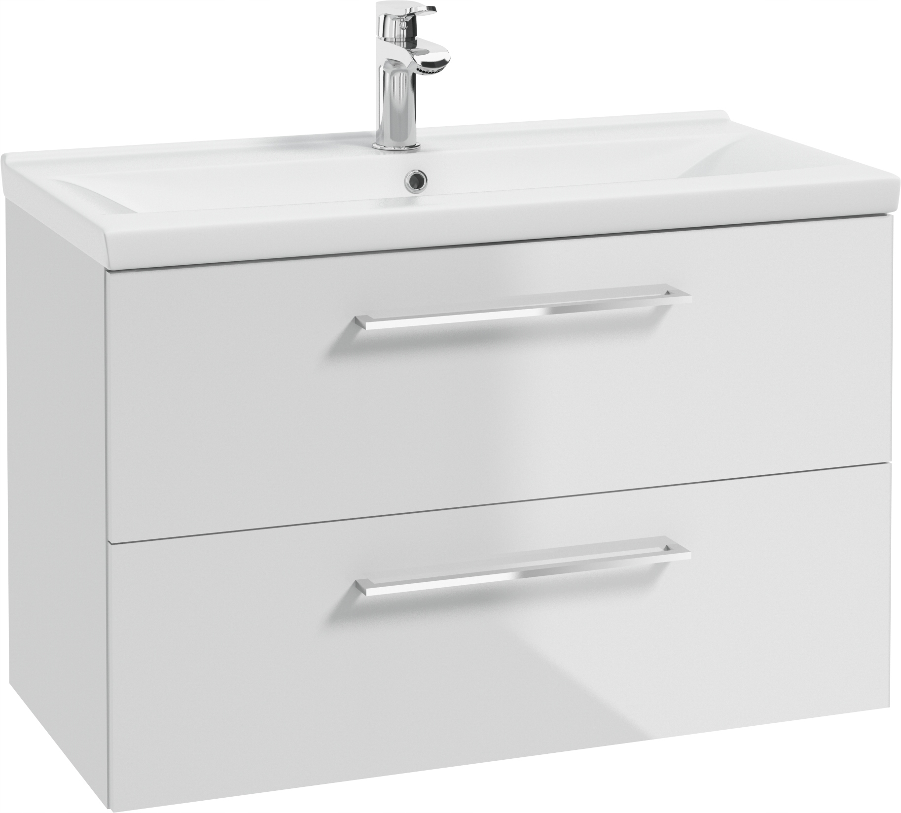 Kúpelňová skrinka - Skrinka s umývadlom 80 x 40 Slim biela vysoký lesk