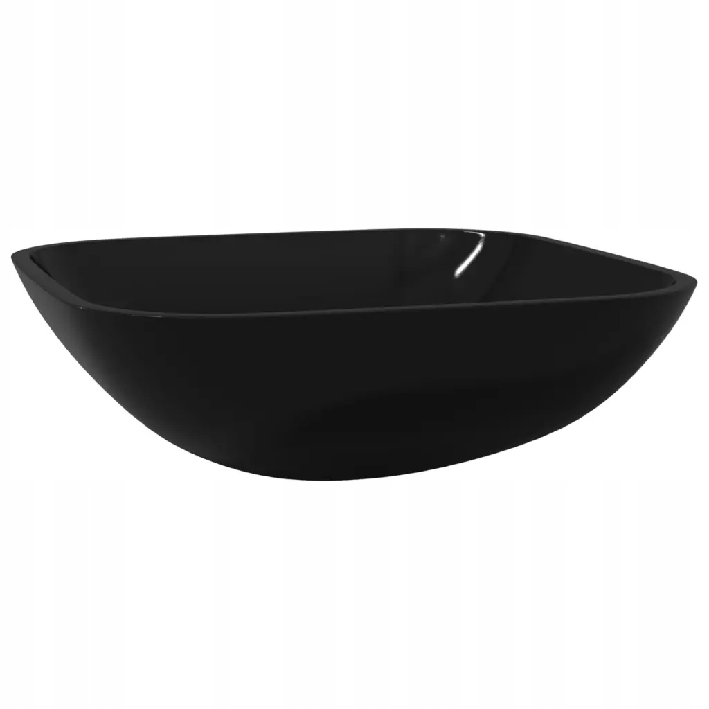 Asymetrické umývadlo -  Vegas Black Marble Matt Washbasin - Załlatowa