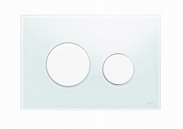 Splachovacie WC tlačítko -  TLAČIDLO SPLACHOVANIA TECE WHITE GLASS