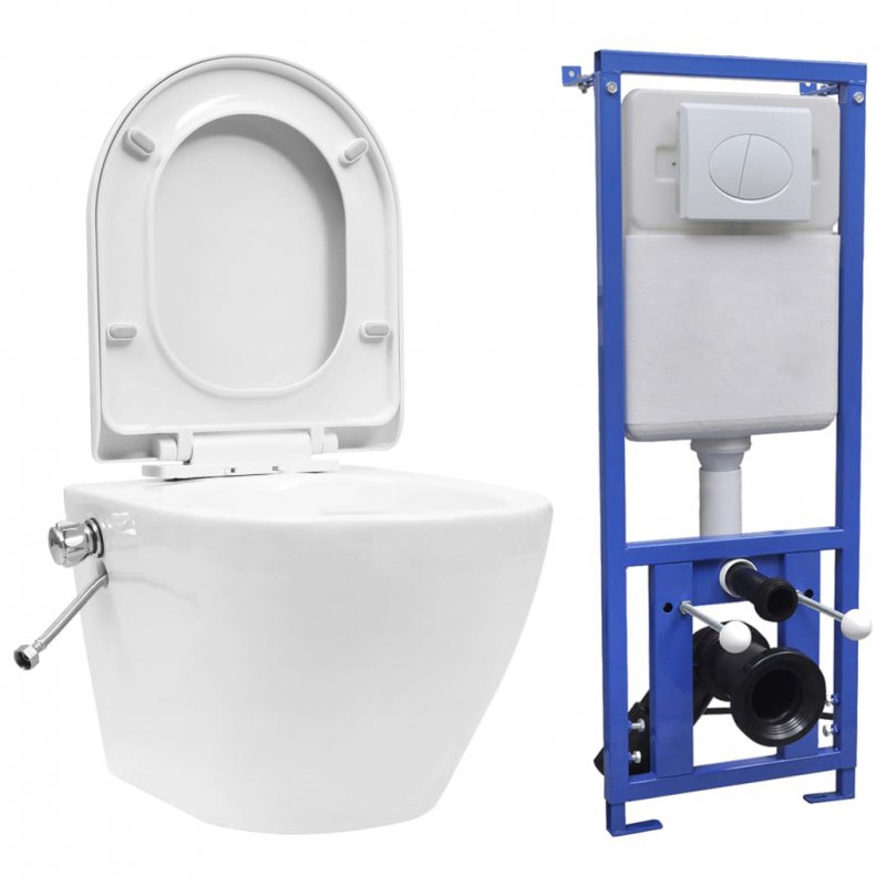 WC misa - Misa toaleta toalety zavesenie zaveseného bieleho + rámu