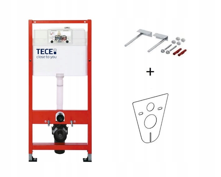 Podomietkový WC modul -  TECE BASE ASPREENT RÁM WC MAT držiaky