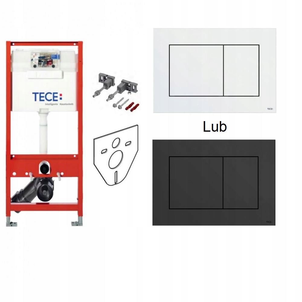 Tecie Základný set 4v1 tlačidlo WC pod omietku rámček