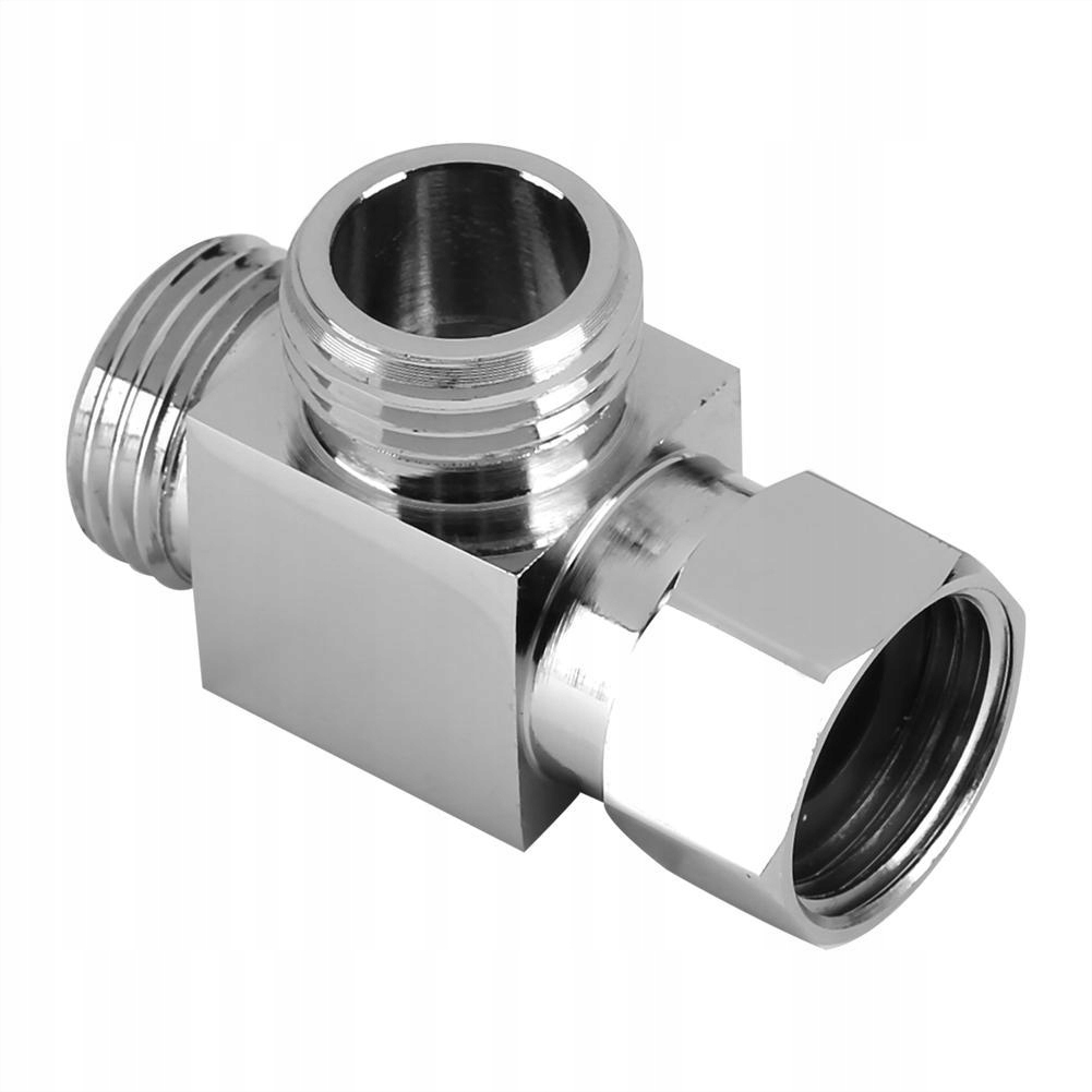 Tri -cestný mosadzný prepínač Chrome G1/2