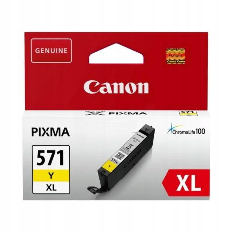 Splachovacie WC tlačítko - Original Mascara Canon CLI571XL 0334C001 žltá