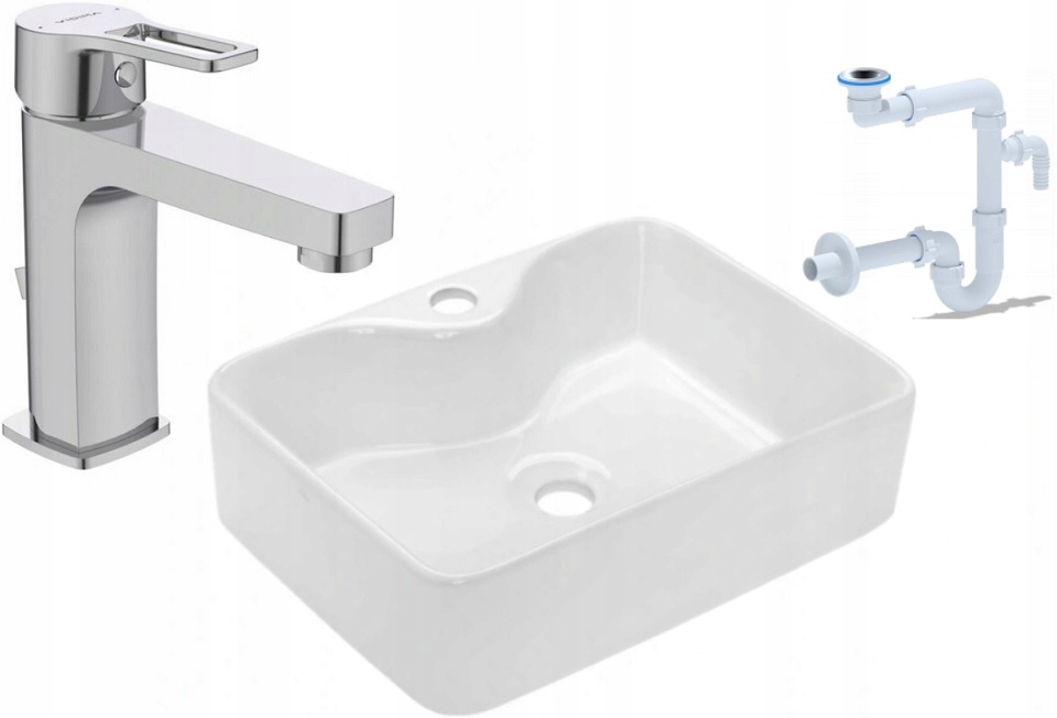 Umývadlo - WASHBASIN 49X38 Keramická cereálna batéria Siphon