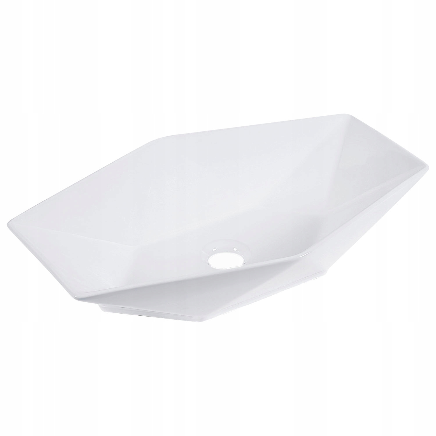 Asymetrické umývadlo - Biała Kerra KR-570 Keramická keramika Washbasin
