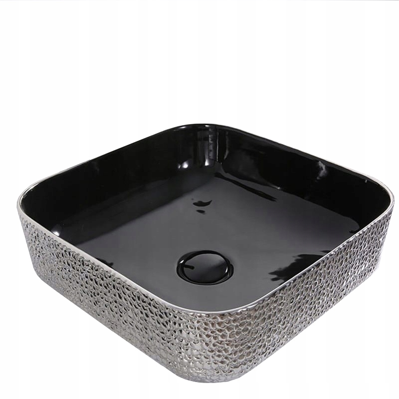 Umývadlo - Keramická umývadlo Rodo Black Silver Snake Skin