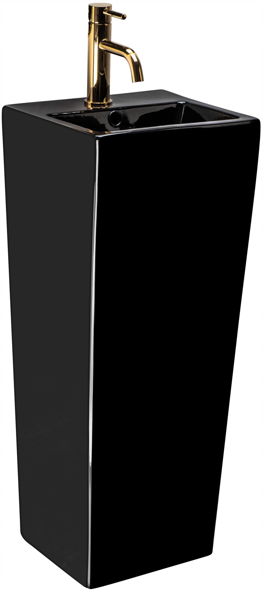 Umývadlo - TOWER BLACK keramickým umývadlom KAMILA REA