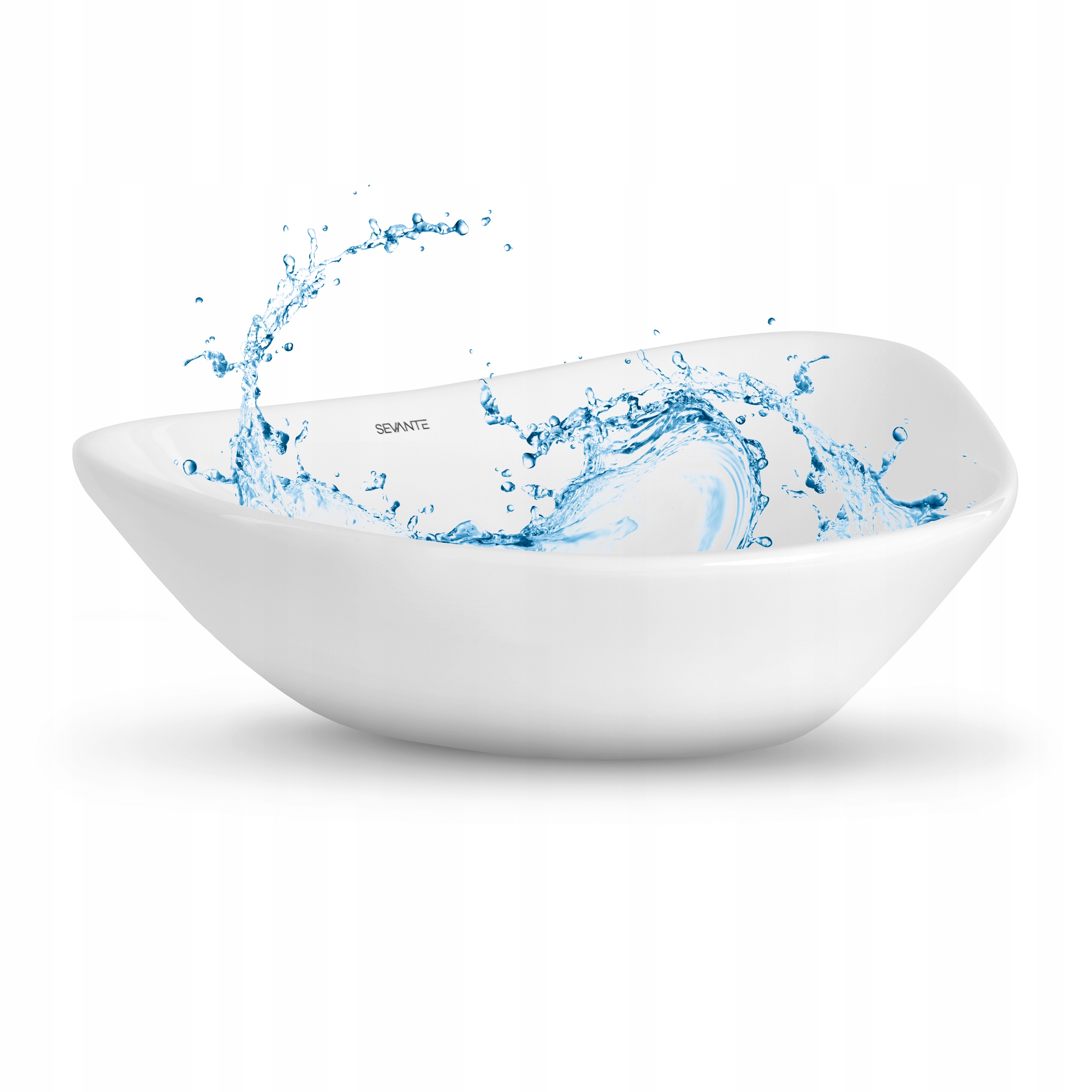 Asymetrické umývadlo -  Nábytok Washbasin umiestnený biely biely mini 50