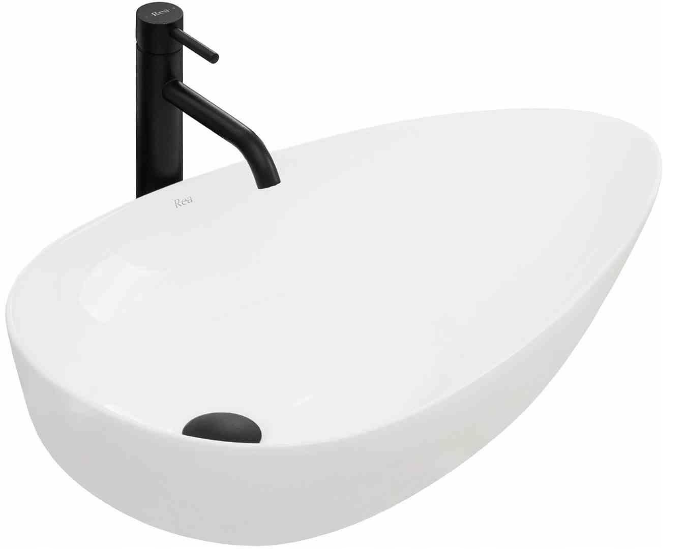 Asymetrické umývadlo -  Greta 65 Easy Clean Ceramic Ceramic Washbasin