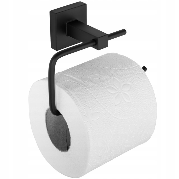 Držiak na toaletný papier - Držiak na zfúrený papier Čierny vešiak na hmoždinky