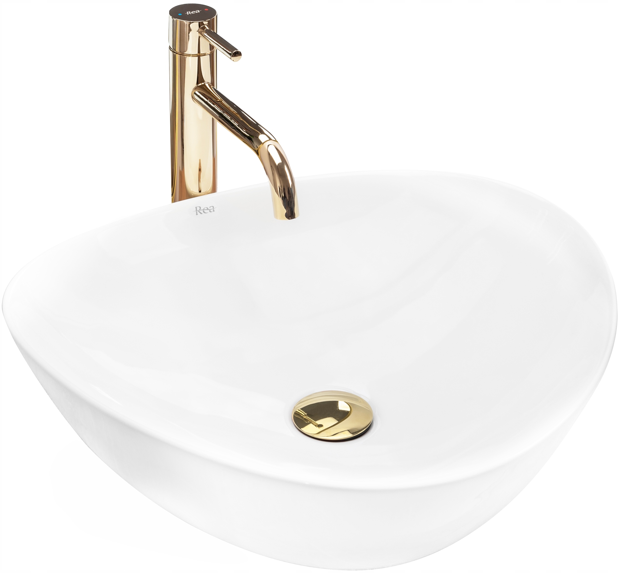 Asymetrické umývadlo -  Andrea Rea Top -top Clay Ceramic Washbasin