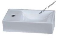 Umývadlo - Keramické umývadlo 40 cm Fiord White Sale