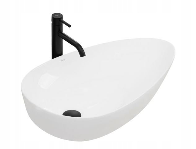Asymetrické umývadlo -  Greta 65.5x40 Rea-U8 Ceramic Washbasin