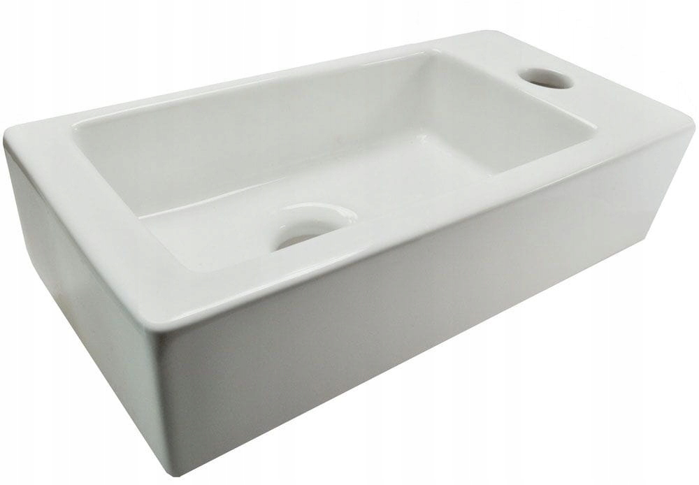 Umývadlo - Malé keramické umývadlo 36x18 XS RHEA, biela zákon