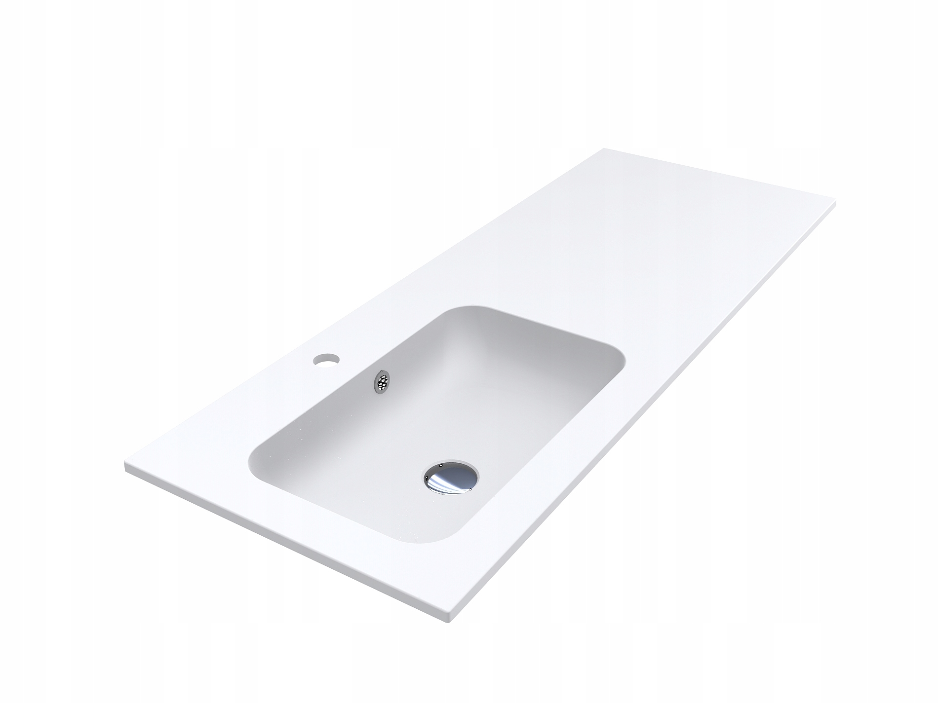 Asymetrické umývadlo -  Matný asymetrický poplatok 120x45 Miraggio Sink