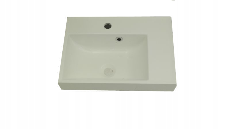 Umývadlo - Obdĺžnikové umývadlo 50 cm x 35 cm biele lesk