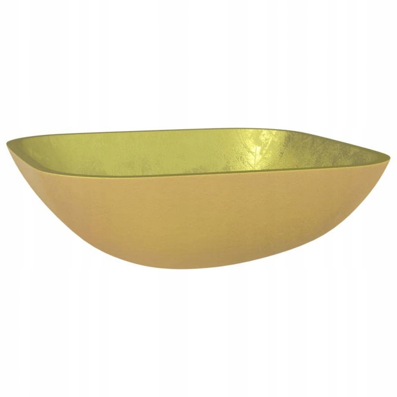 Asymetrické umývadlo -  Glass Washbasin, 42x42x14 cm, zlato