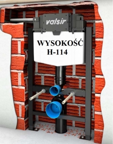 Podomietkový WC modul -  Rám Valsir Winner-S WC H114 pre ľahké budovy