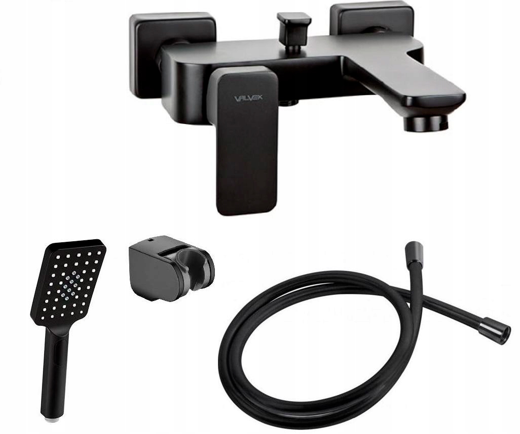 Vaňová batéria - Valvex podkrovná vaňa Black + NATR SET