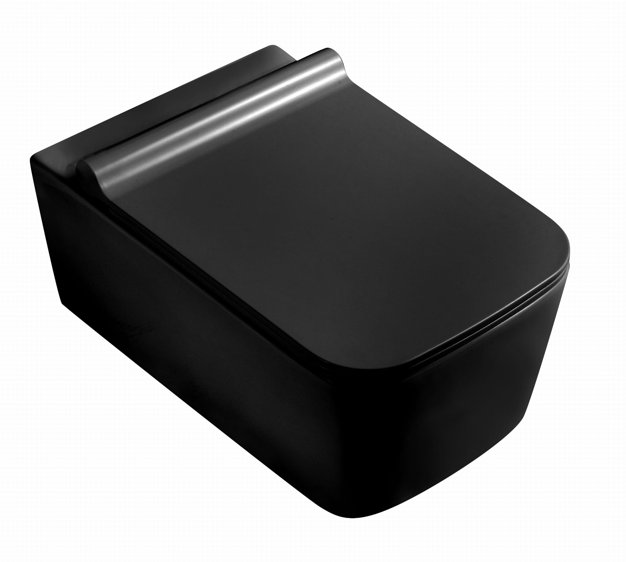 WC misa - Veldman Misa Cubic bez obrúčok Black + duroplastu board